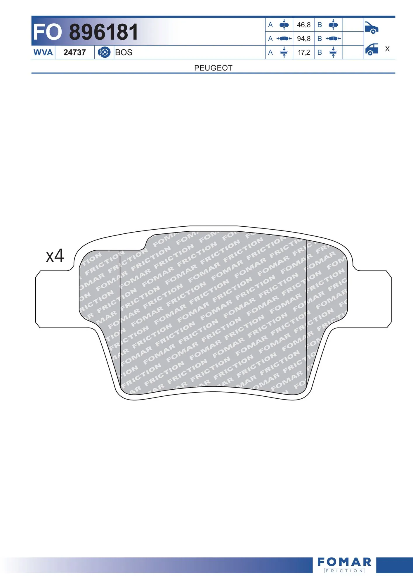 Brake Pad Set, disc brake